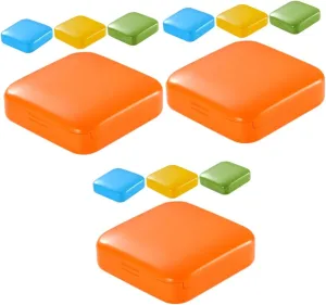 Hemoton 3sets Travel Pill Organizer Portable Storage Container 2 Grid Case for Daily Medication 4pcs*3