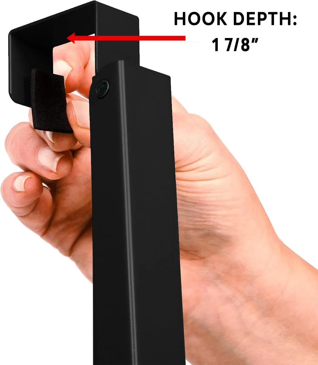 HOLDN’ STORAGE Over The Door Hanger - Single Hanger Retractable Collapsible Folding Over The Door Rack Organizer for Clothes & Towels Ideal for Bathrooms, Dorm Rooms Etc, Black - Pack of 2