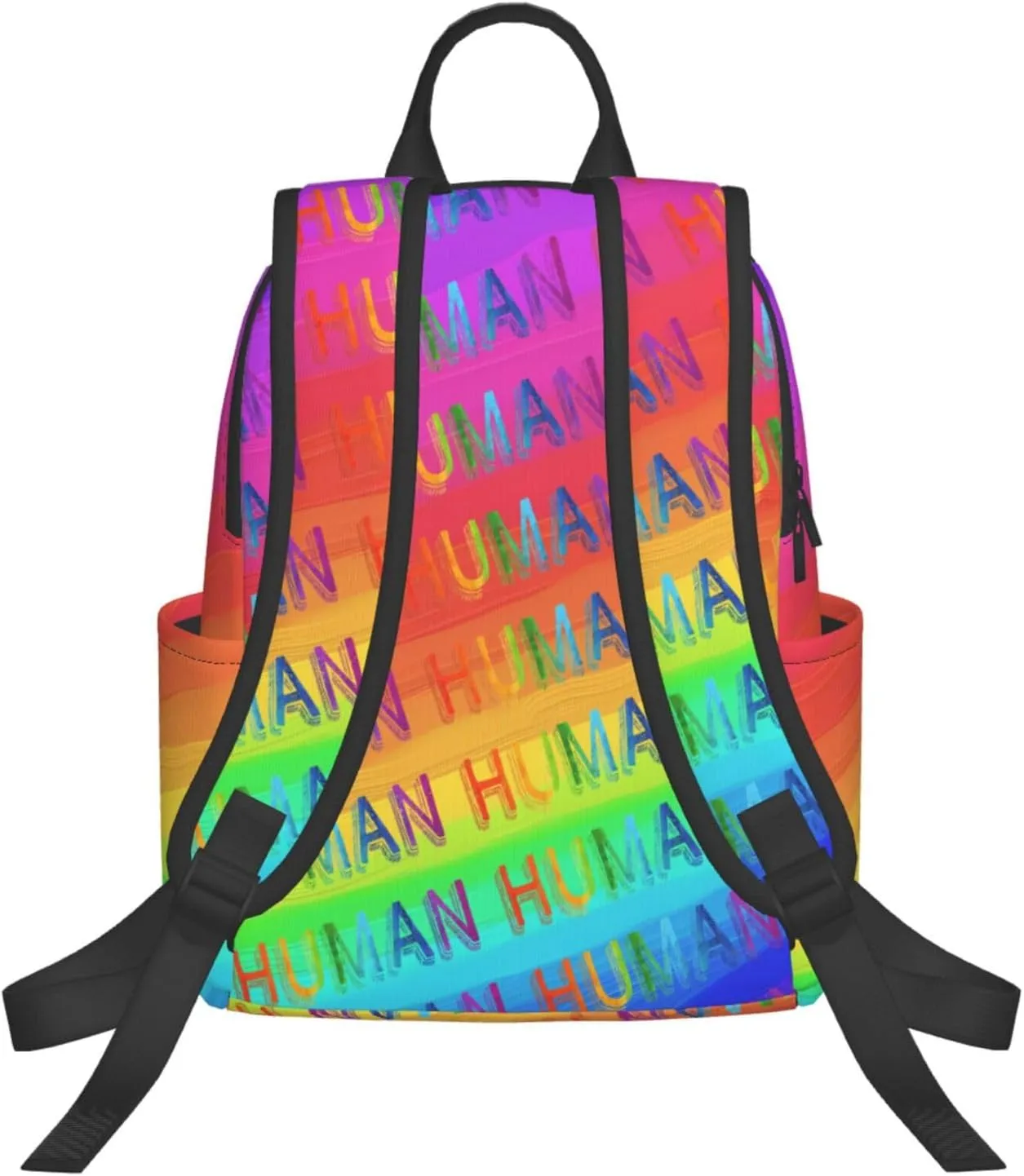 Human LGBT Rainbow Gay Pride Travel Laptop Backpack Casual Backpacks Double Shoulder Daypack Notebook Rucksack Work Bags Sports Bag for Gym Hiking Camping Beach
