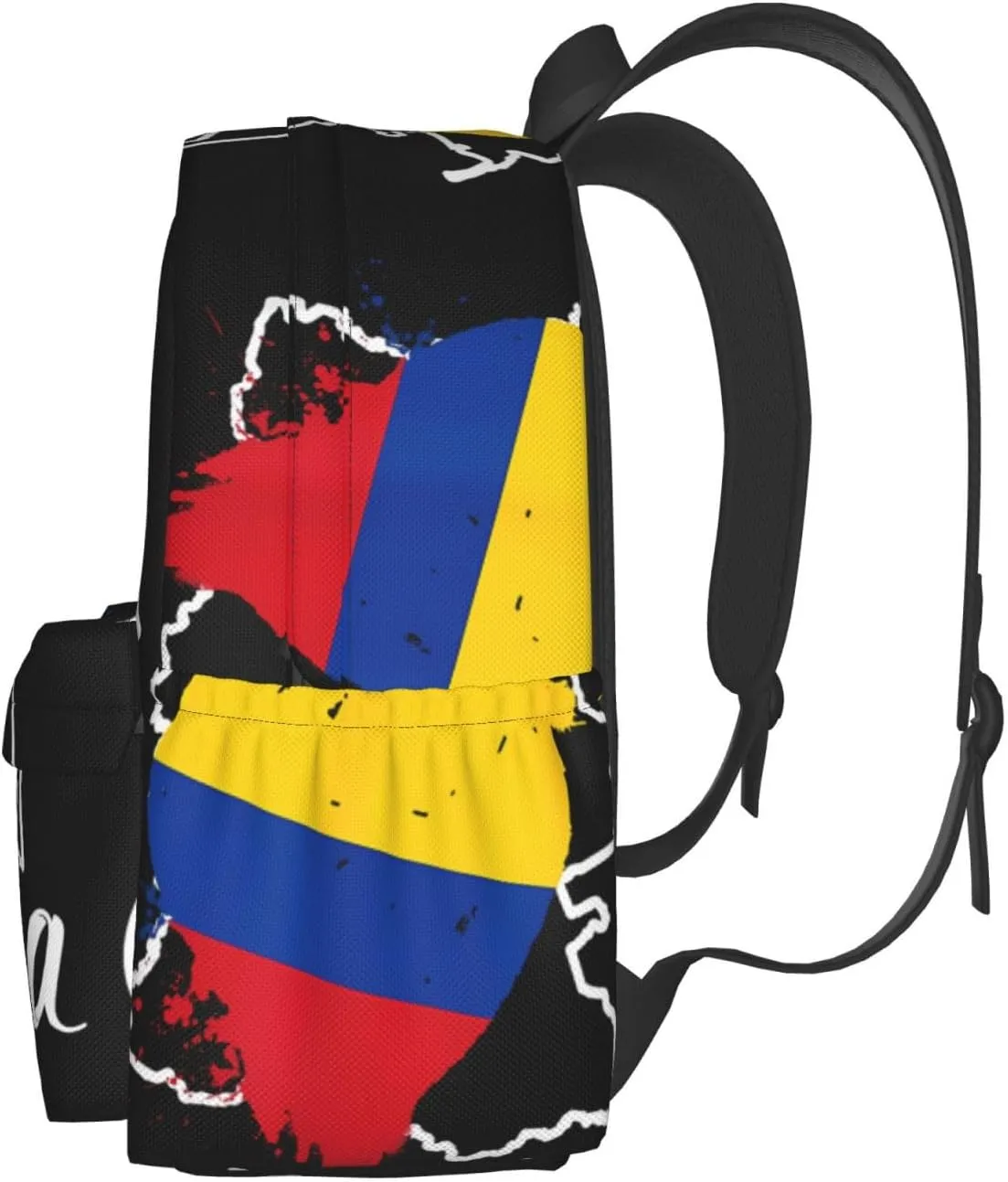 I Love Colombia Map Flag Colors Heart Large Travel Backpack Casual Backpacks Laptop Daypack Working Rucksack Lightweight Back Pack Sports Bag with Adjustable Shoulder Strap