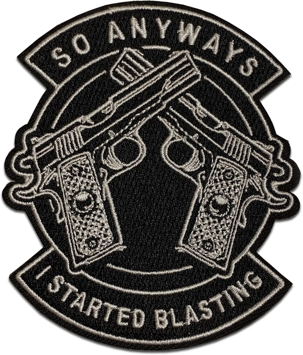 I Started Blasting Moral Patch, tactical, morale patch, for tactical backpack, tactical vest, with hook and loop backing, patches for backpacks, Murph patch, Veteran Owned