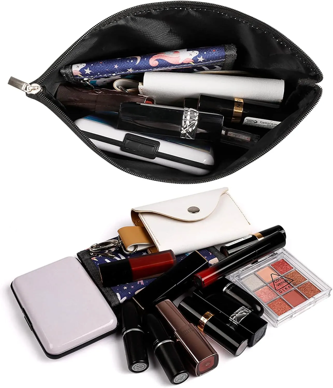 Iceland Flag Compact Makeup Bag Travel Cosmetic Pouch Organizer for Women Purse