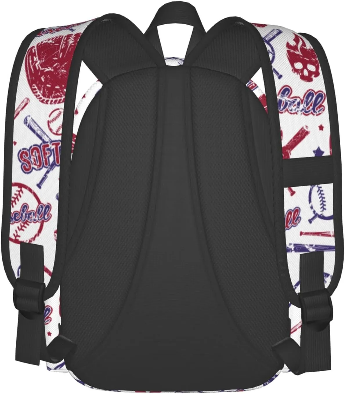 Icon And Badge Set Of Baseball And Softball Equipment (1) Backpacks 15 Inch Laptop Backpack Multipurpose Double Shoulder Bag for Men Women Gifts