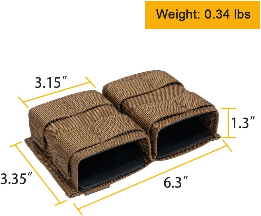 IDOGEAR Rifle Mag Pouch Molle 5.56mm Magazine Pouch Single Open-Top AR Mag Carrier Holder with Quick Release Mag Insert for M4 M16