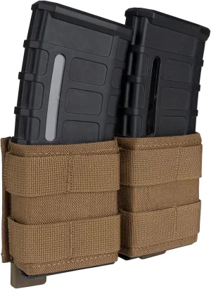 IDOGEAR Rifle Mag Pouch Molle 5.56mm Magazine Pouch Single Open-Top AR Mag Carrier Holder with Quick Release Mag Insert for M4 M16
