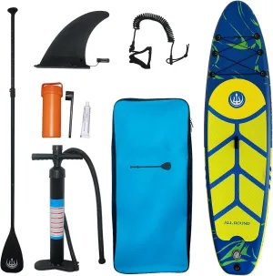 Inflatable Paddle Board, 10'6" Stand Up Paddle Boards with Premium Accessories, Aluminum Paddle, Pump, Safety Rope, Repair Kit, Backpack, Wide Stable Design, Non-Slip Deck Paddle Boards for Adults
