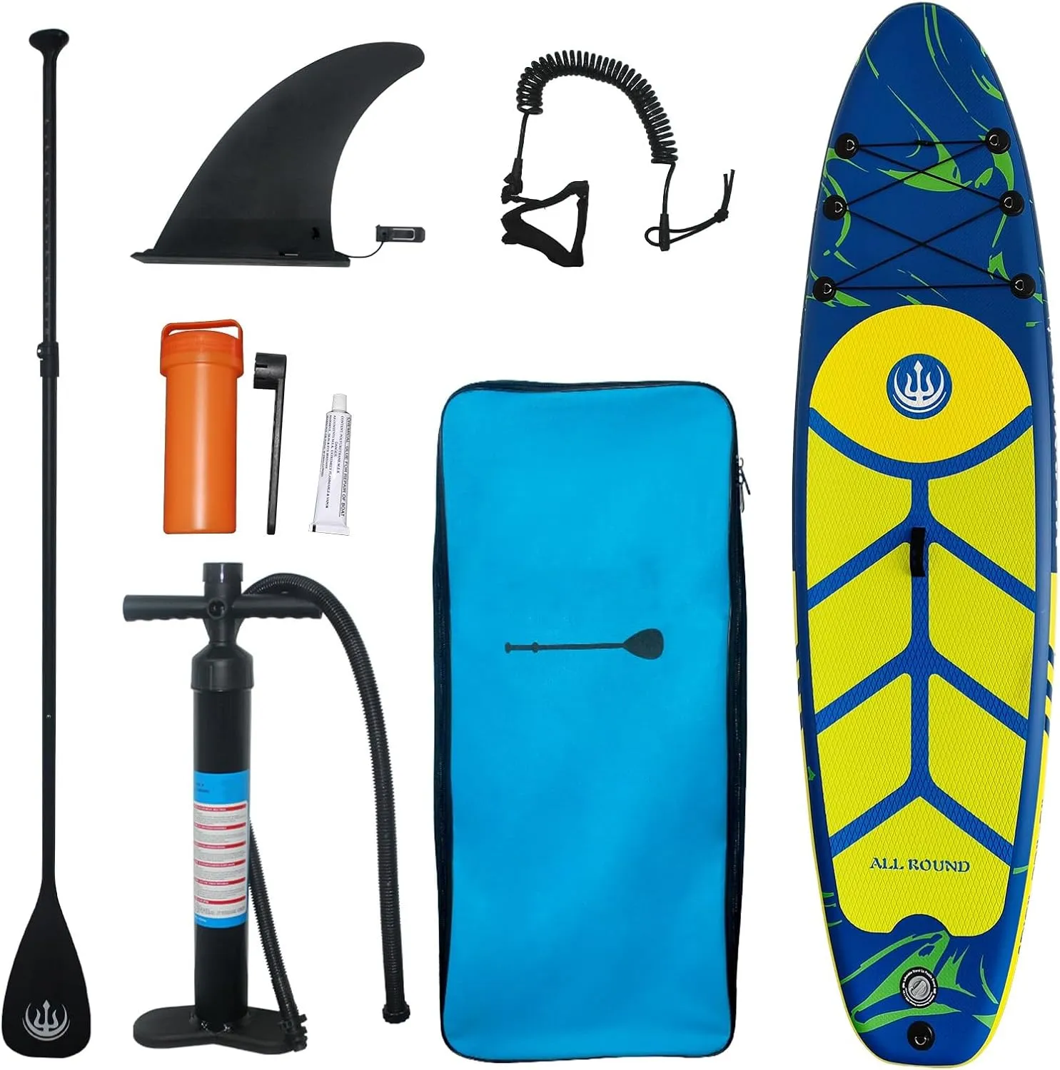 Inflatable Paddle Board, 10'6" Stand Up Paddle Boards with Premium Accessories, Aluminum Paddle, Pump, Safety Rope, Repair Kit, Backpack, Wide Stable Design, Non-Slip Deck Paddle Boards for Adults