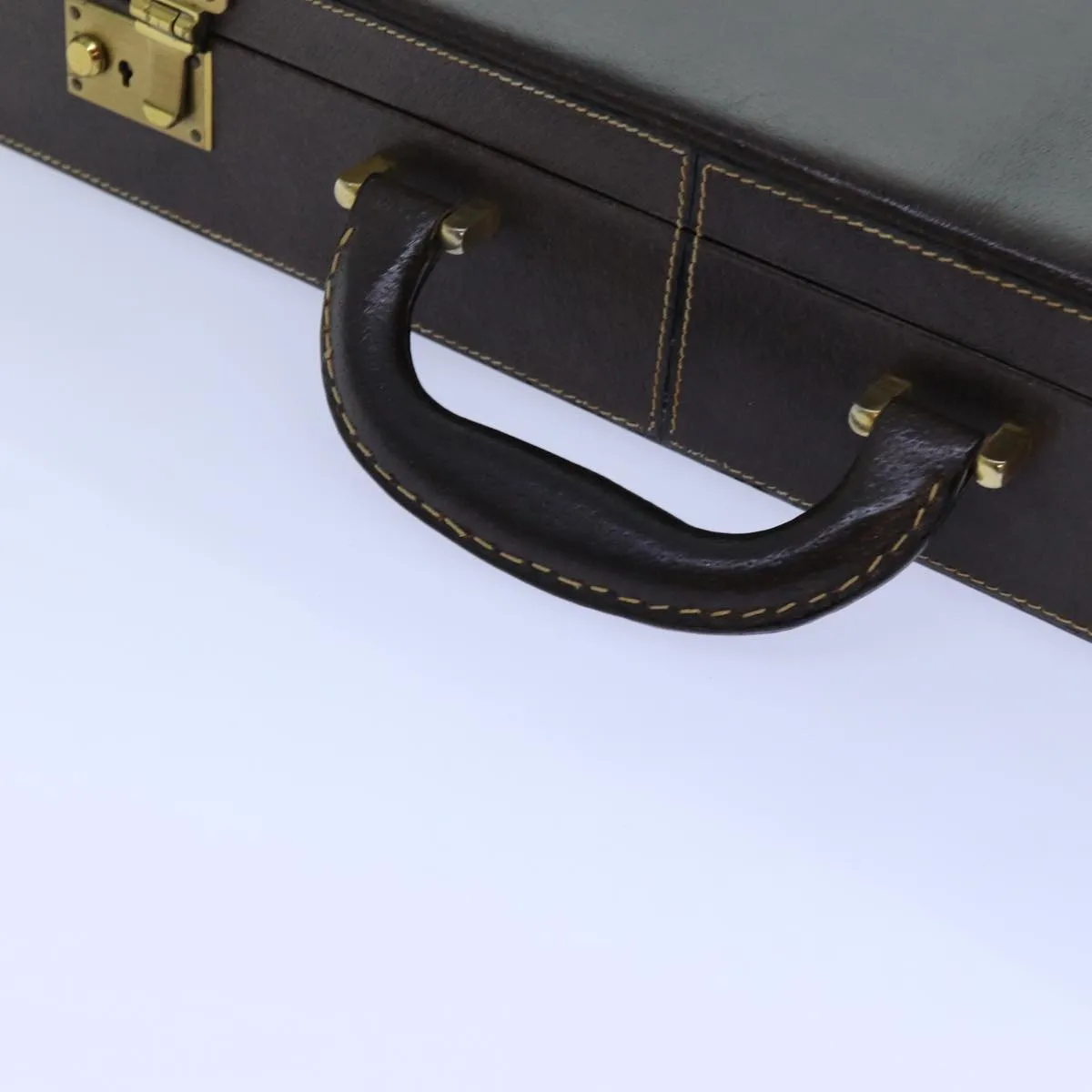 International delivery Horsebit Leather Briefcase Timely shipping Gucci Red Old