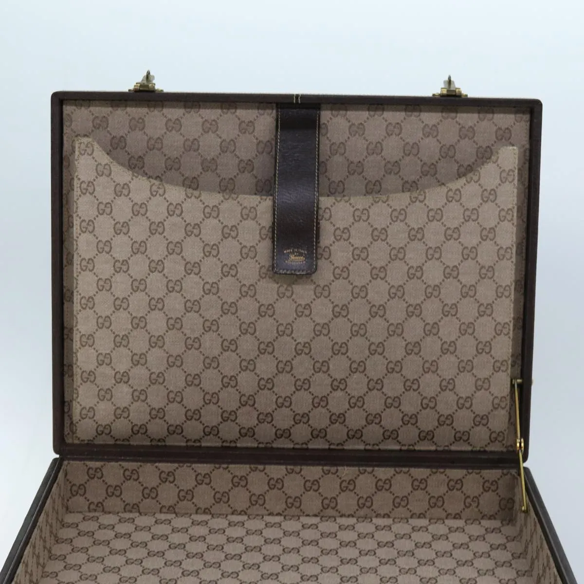 International delivery Horsebit Leather Briefcase Timely shipping Gucci Red Old