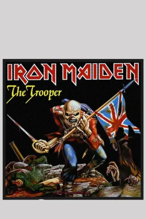Iron Maiden Woven Patch: The Trooper - Official Band Merch
