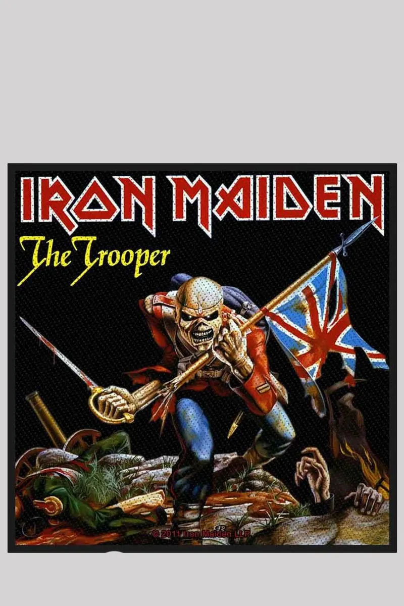 Iron Maiden Woven Patch: The Trooper - Official Band Merch