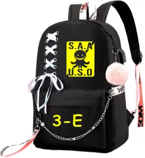 ISaikoy Anime Assassination Classroom Backpack Satchel Bookbag Daypack School Bag Shoulder Bag