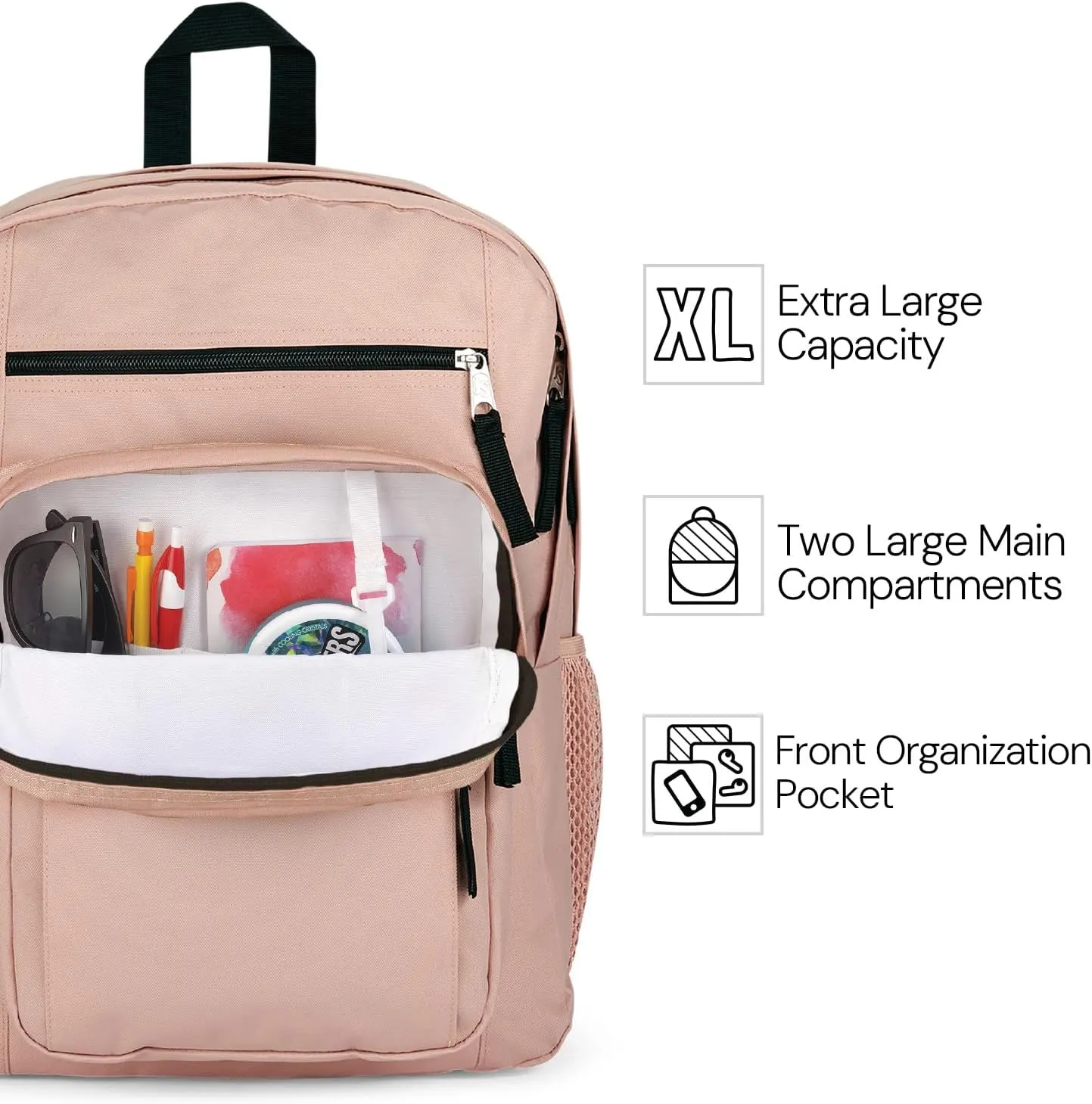 JanSport Laptop Backpack - Computer Bag with 2 Compartments, Ergonomic Shoulder Straps, 15” Laptop Sleeve, Haul Handle - A Bug'S Vibe