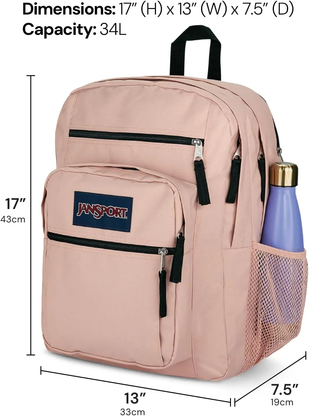 JanSport Laptop Backpack - Computer Bag with 2 Compartments, Ergonomic Shoulder Straps, 15” Laptop Sleeve, Haul Handle - A Bug'S Vibe