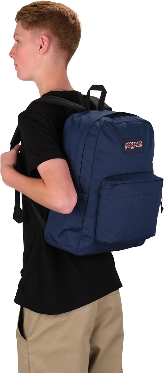 JanSport Superbreak Backpack - Durable, Lightweight Premium Backpack, Navy