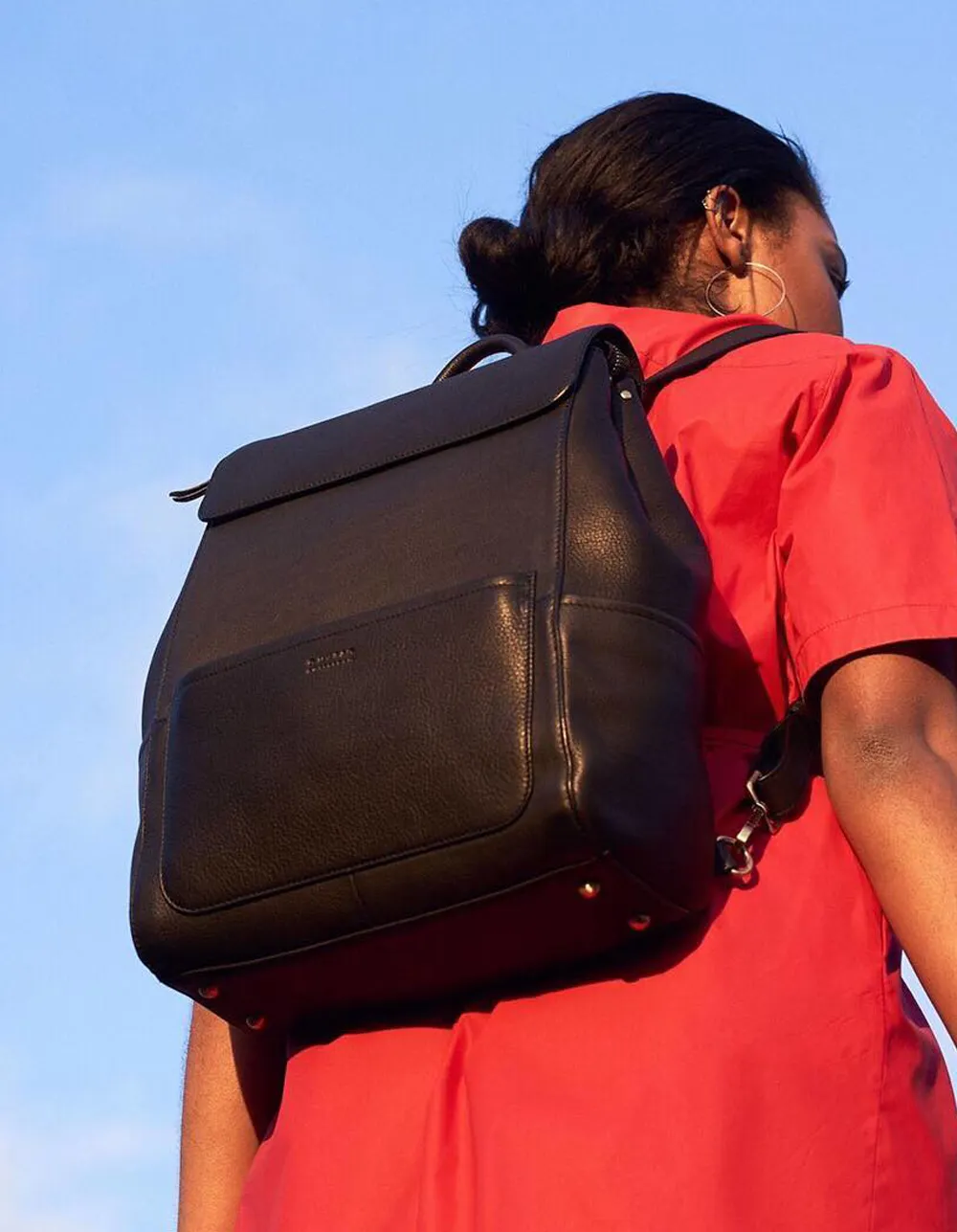 Jean Backpack - Black Soft Grain Leather
