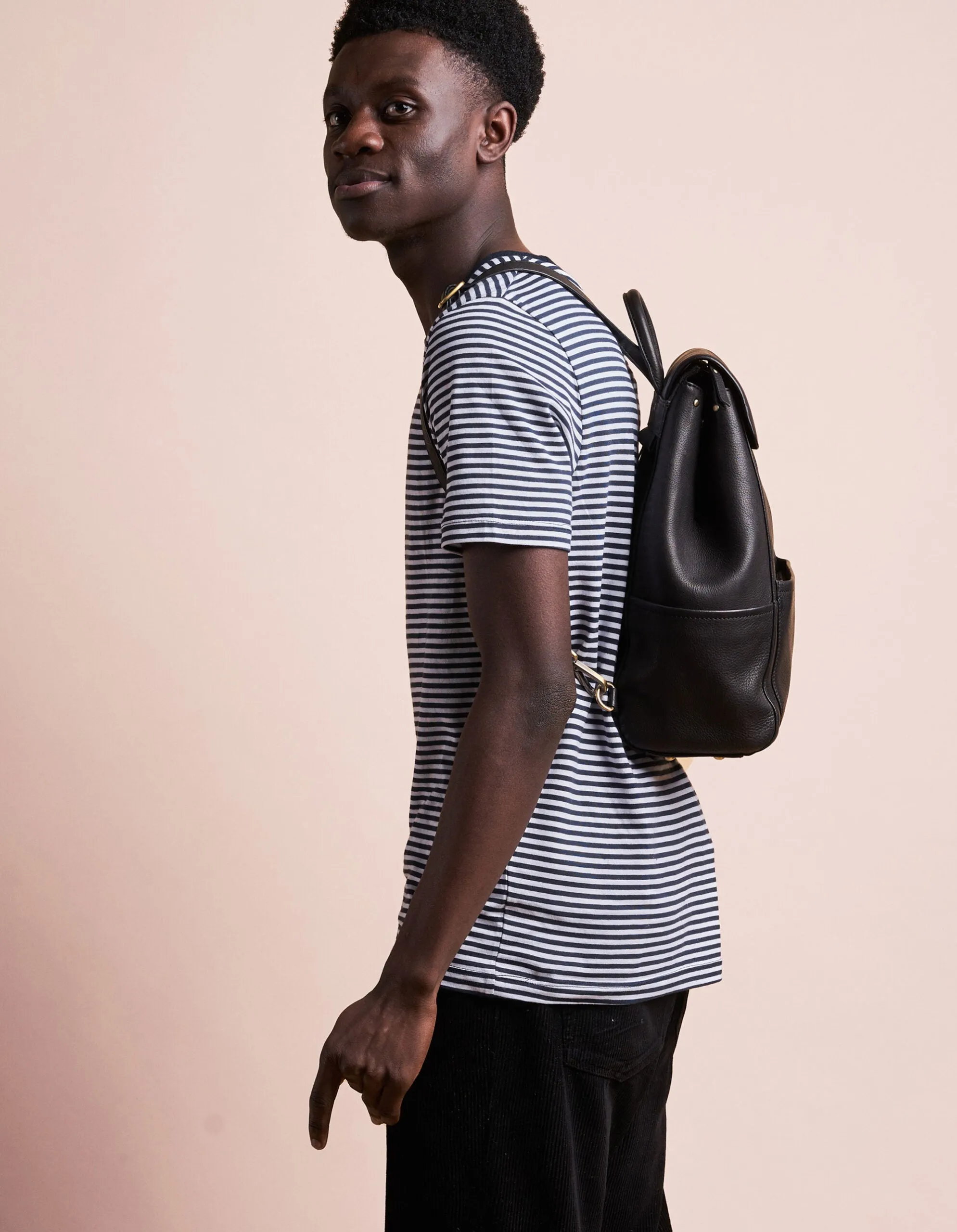 Jean Backpack - Black Soft Grain Leather