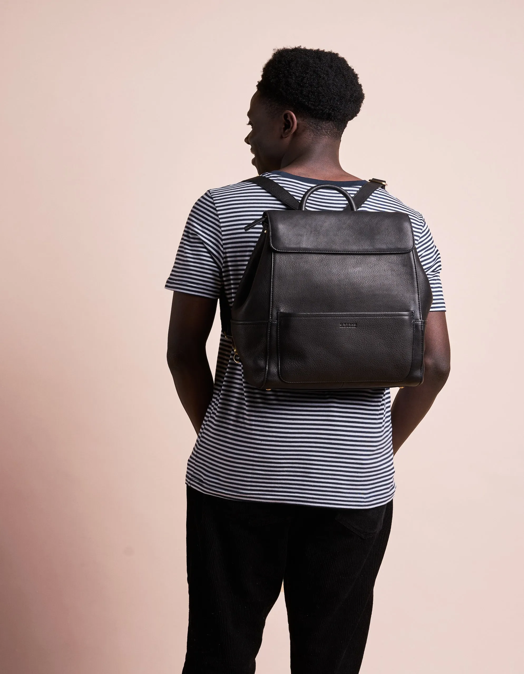 Jean Backpack - Black Soft Grain Leather