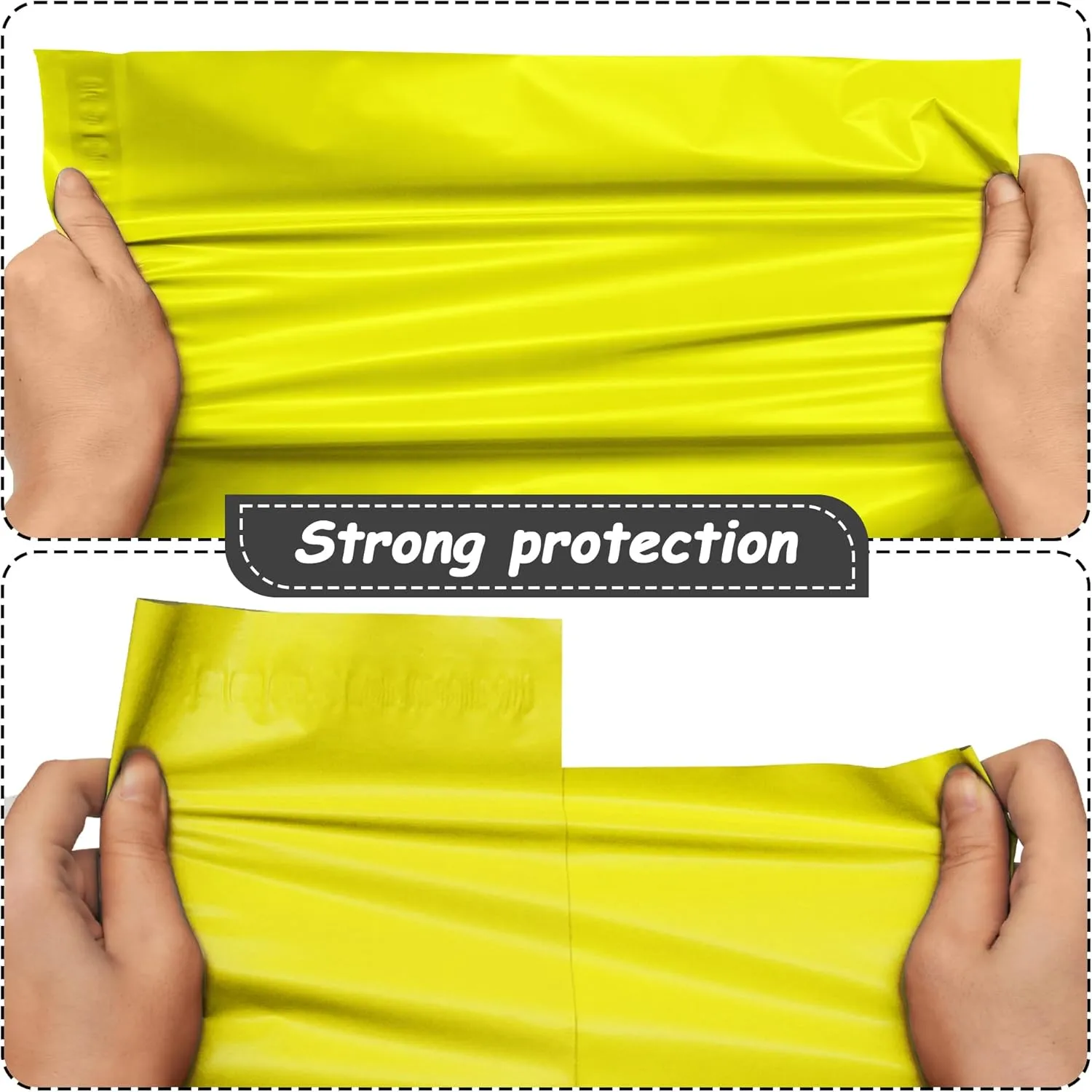 JinRuiKJ Poly Mailers 10x13 Inch 100 Pcs, Strong Adhesive Shipping Bags for Clothing, Durable Thick Mailing Envelopes with Self Seal, Packaging Bags for Small Business - Yellow