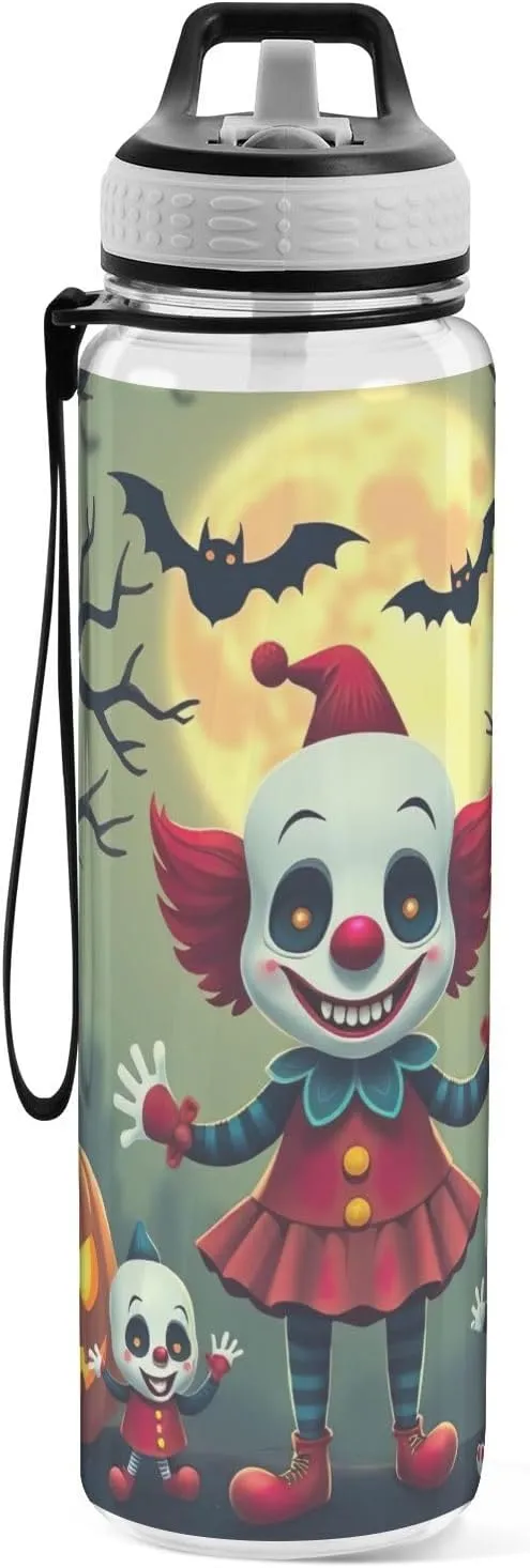 Joisal Cute Clown Family 1 Liter Water Bottles BPA-Free Water Bottle for Men for Sports, Cycling, Bike