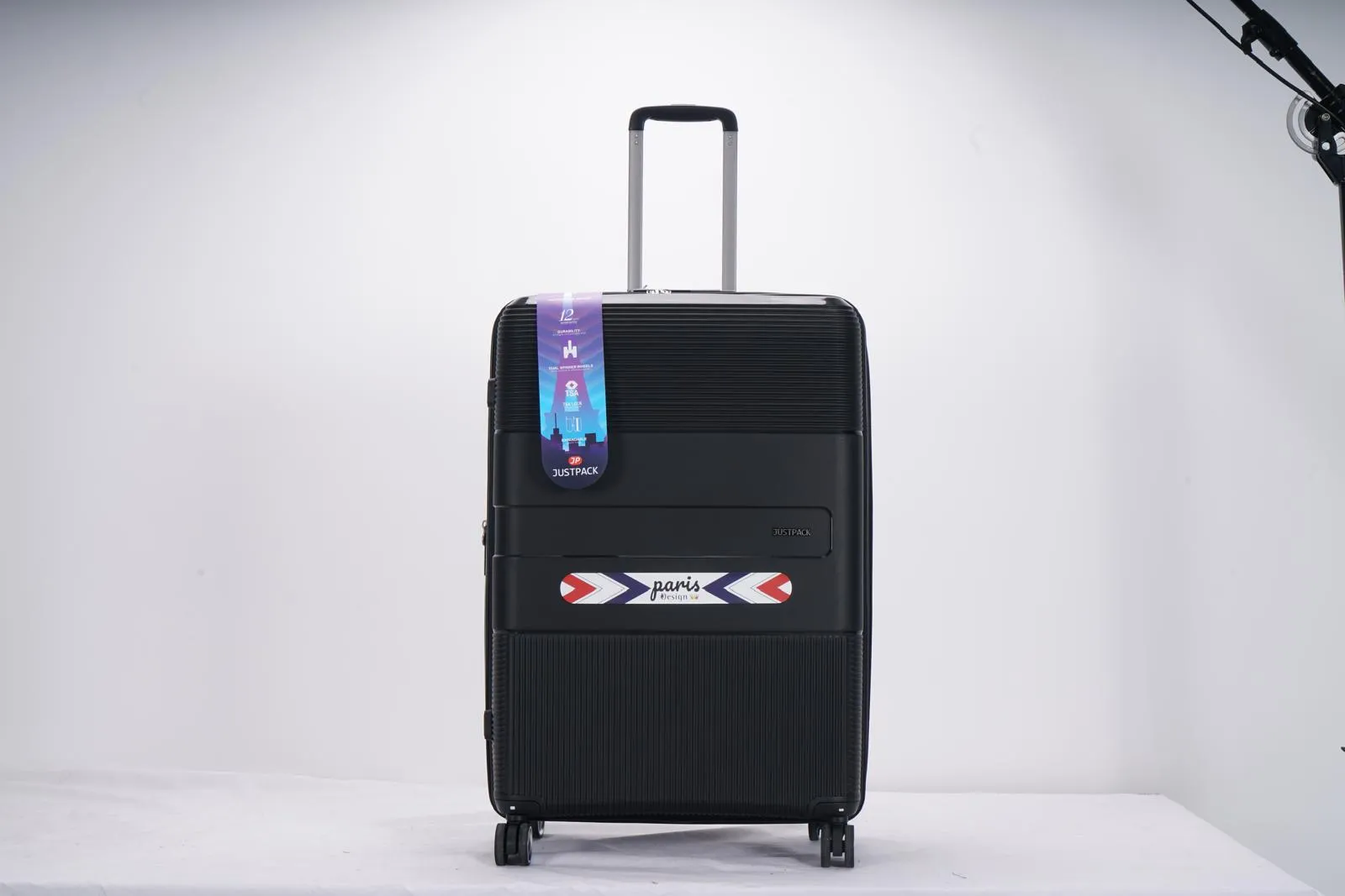 Justpack Pl106-  PP unbreakable 8 wheels 4 Luggage sets - Black
