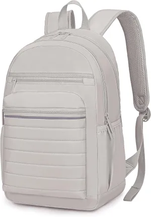 KEOFID Travel Backpack for Women Carry-On, Backpack Purse for Women, Anti-Theft Womens backpacks, Casual Back pack for College(Light Gray)