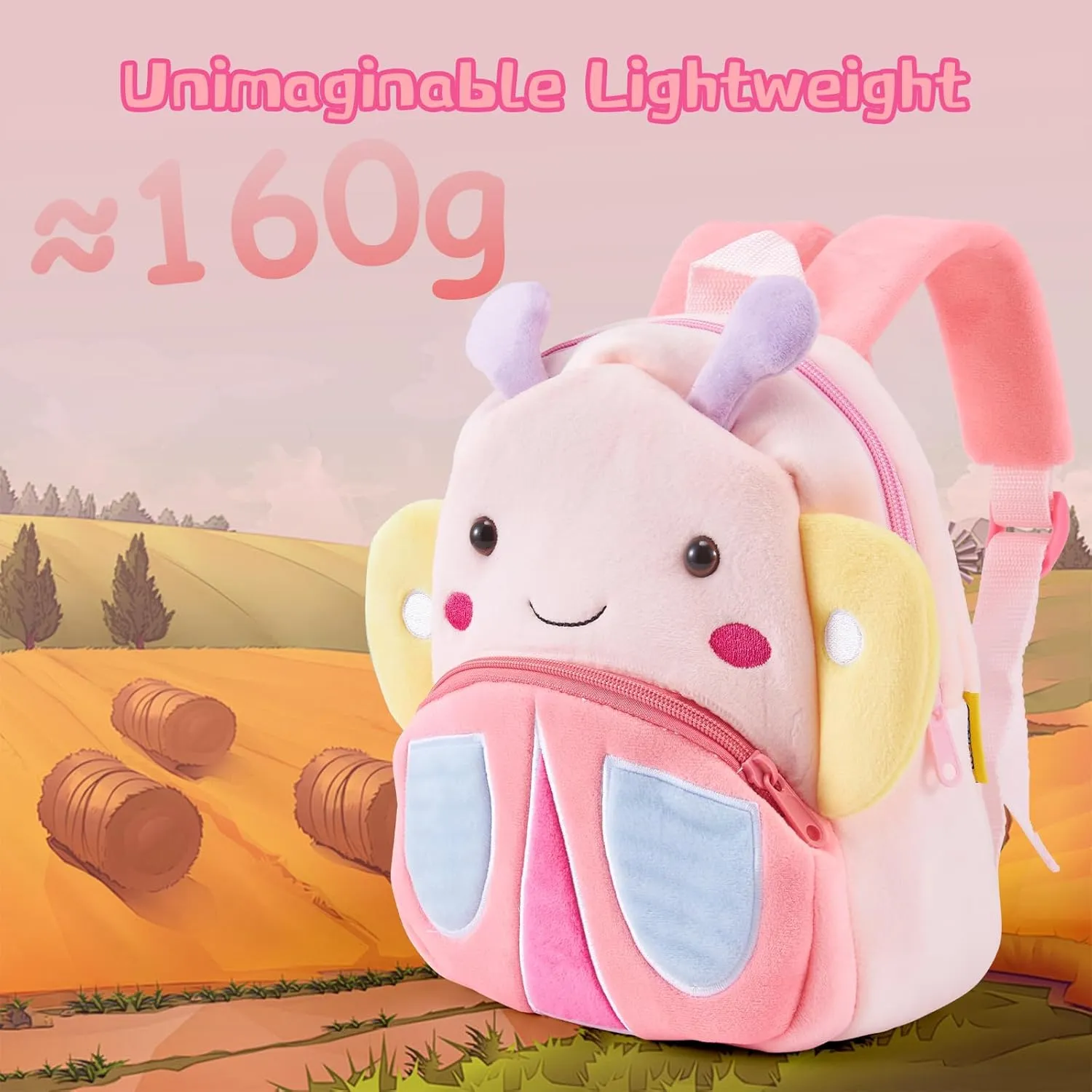 Kids Backpack for Boys Girls, Cute Toddler Backpack Preschool Kindergarten Child Bookbag, Mini Travel Bag for Ages 2-6 Year Old Birthday Gift
