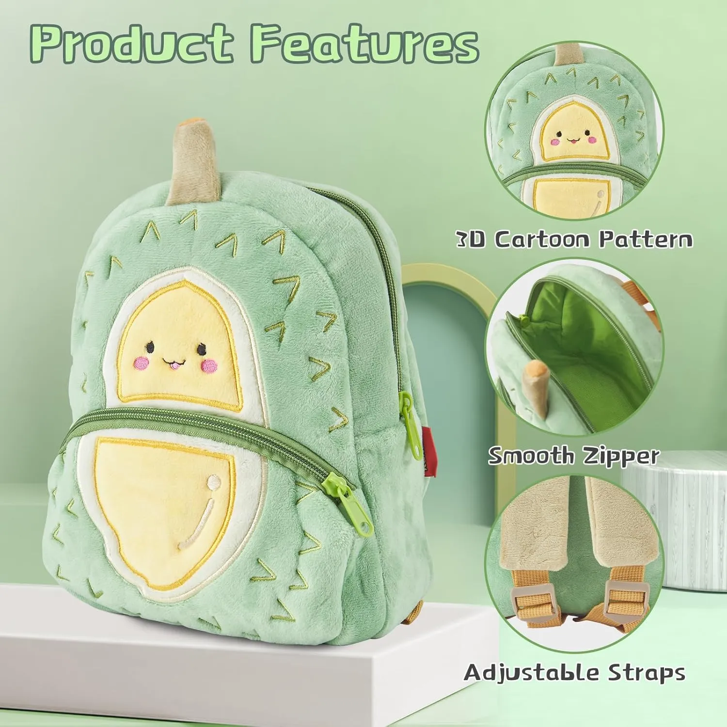 Kids Backpack for Boys Girls, Cute Toddler Backpack Preschool Kindergarten Child Bookbag, Mini Travel Bag for Ages 2-6 Year Old Birthday Gift