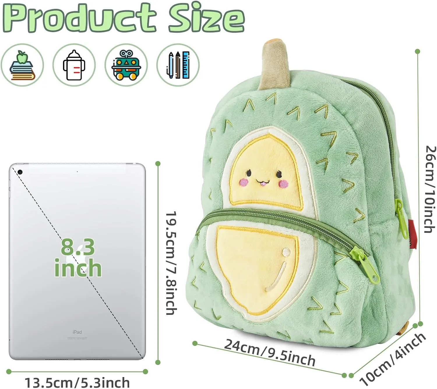Kids Backpack for Boys Girls, Cute Toddler Backpack Preschool Kindergarten Child Bookbag, Mini Travel Bag for Ages 2-6 Year Old Birthday Gift