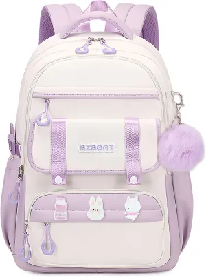 Kids Backpacks for Girls - Cute Girls Backpack for Elementary, Middle and High School Students - 18" Large Capacity School Bookbag - Waterproof & Multifunctional Travel Bag