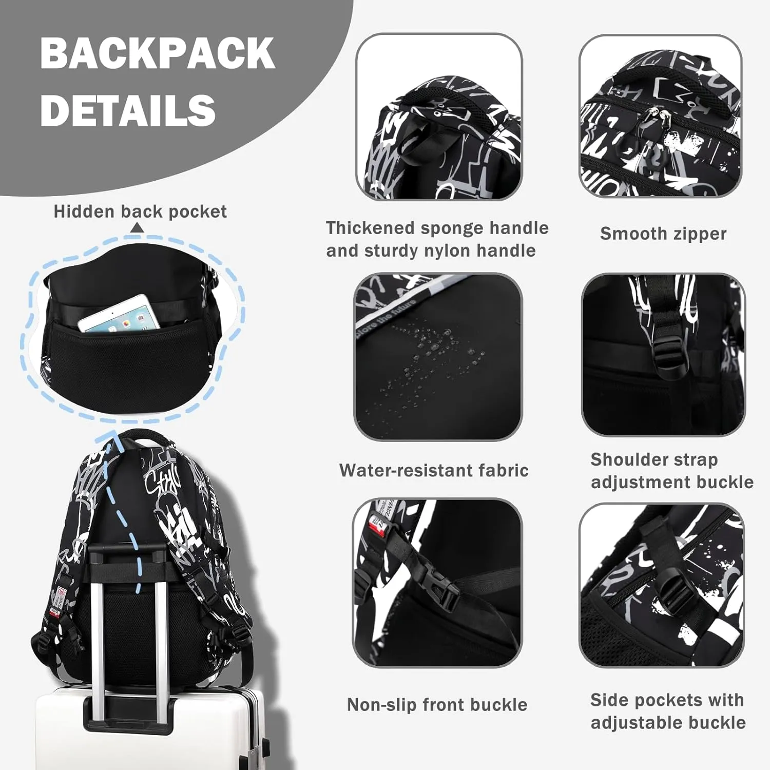 Kids School Backpack for Boys Casual Bookbags Elementary Middle School Bag Teens Lightweight Travel Backpack