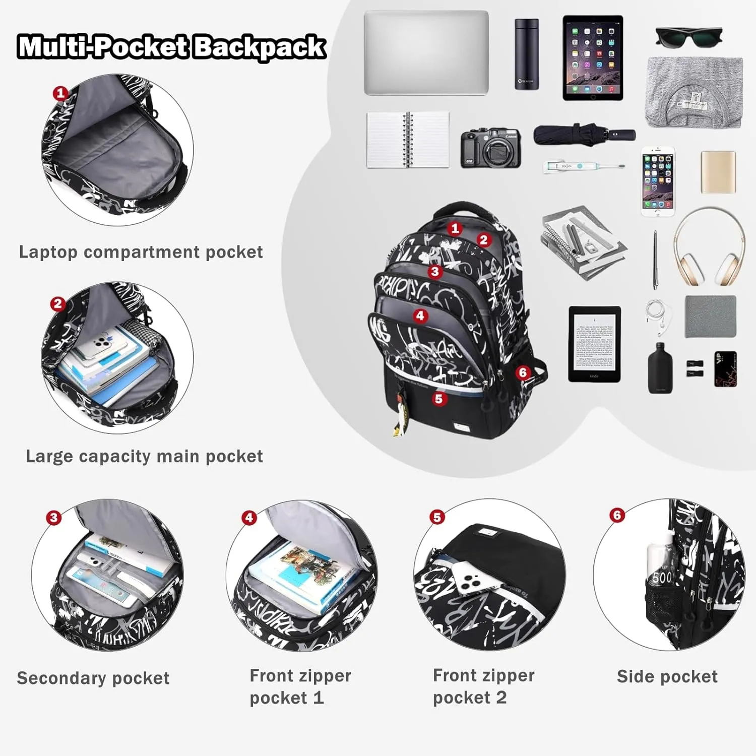 Kids School Backpack for Boys Casual Bookbags Elementary Middle School Bag Teens Lightweight Travel Backpack