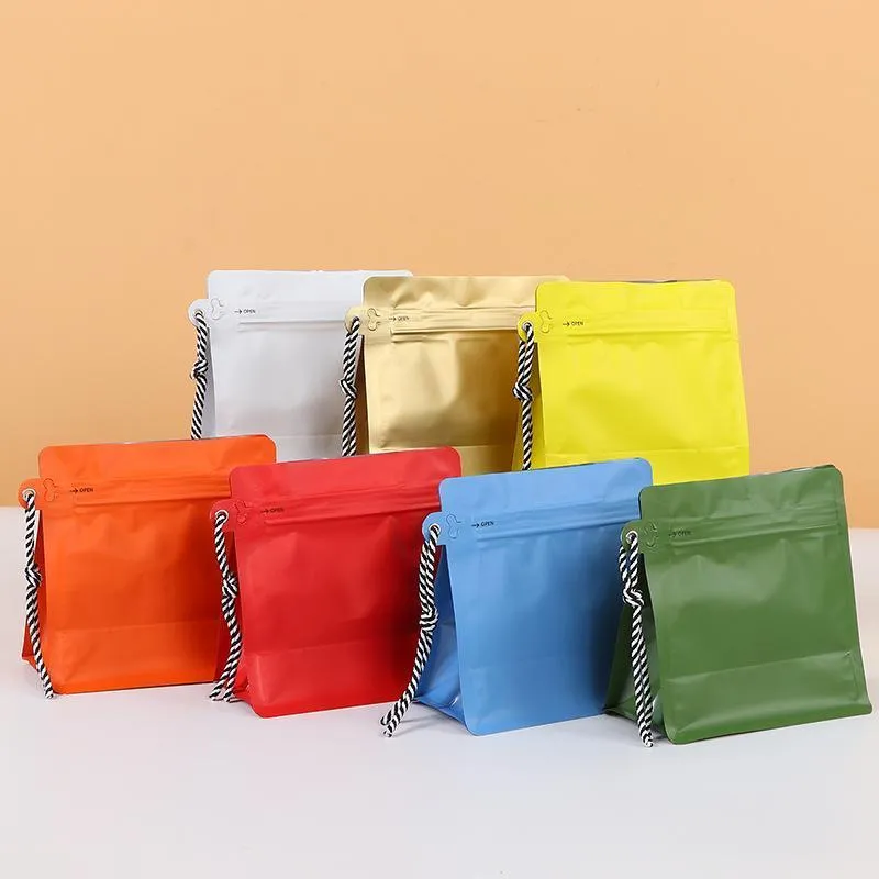 Lanyard Ziplock coffee Bag 6 Colors 20PCS