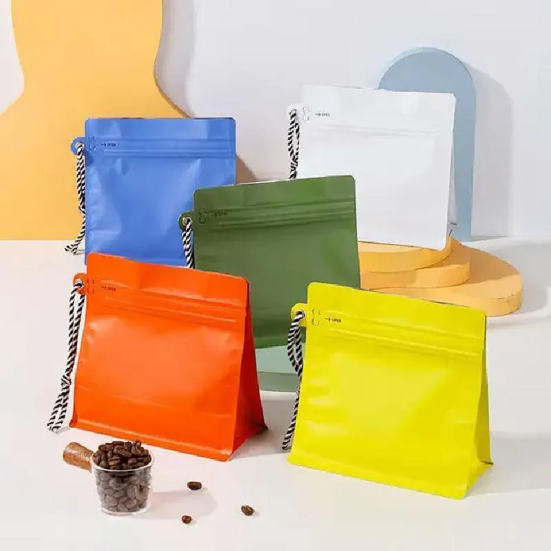 Lanyard Ziplock coffee Bag 6 Colors 20PCS