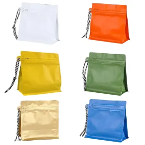 Lanyard Ziplock coffee Bag 6 Colors 20PCS