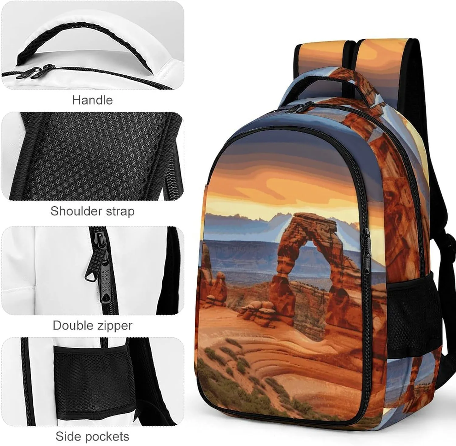 Laptop Backpack for Men Women Daypack Arches National Park Computer Bag Travel Backpacks Laptop Bag