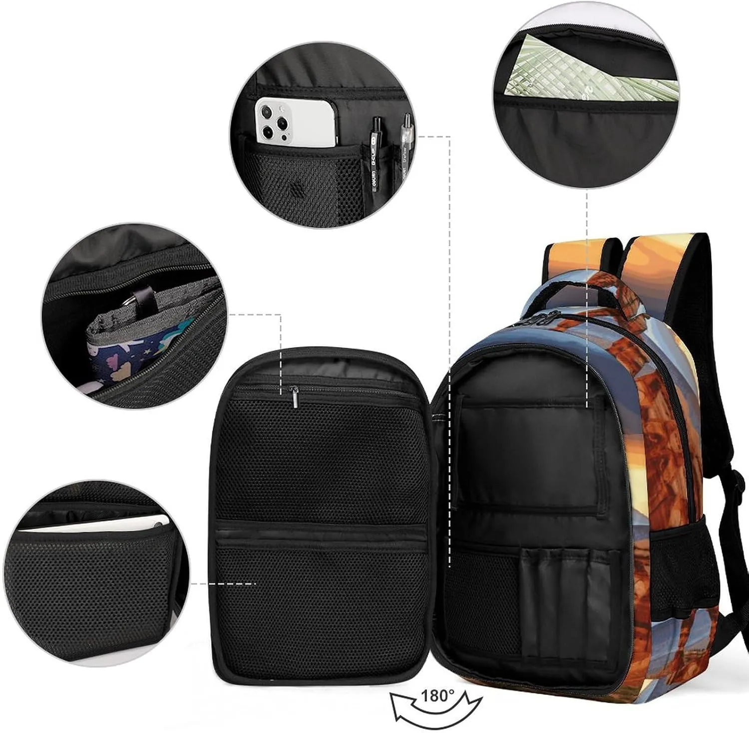 Laptop Backpack for Men Women Daypack Arches National Park Computer Bag Travel Backpacks Laptop Bag