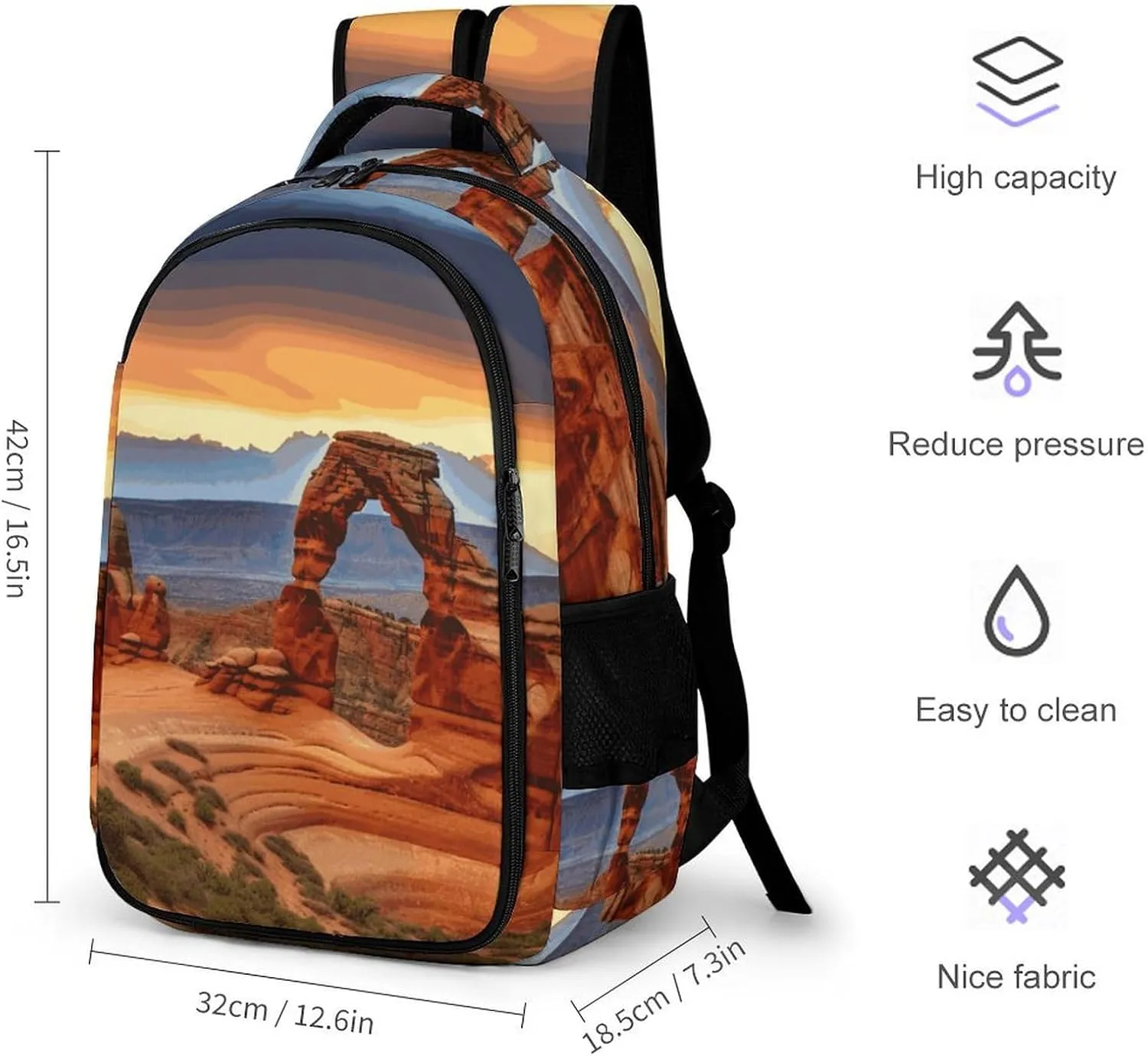 Laptop Backpack for Men Women Daypack Arches National Park Computer Bag Travel Backpacks Laptop Bag