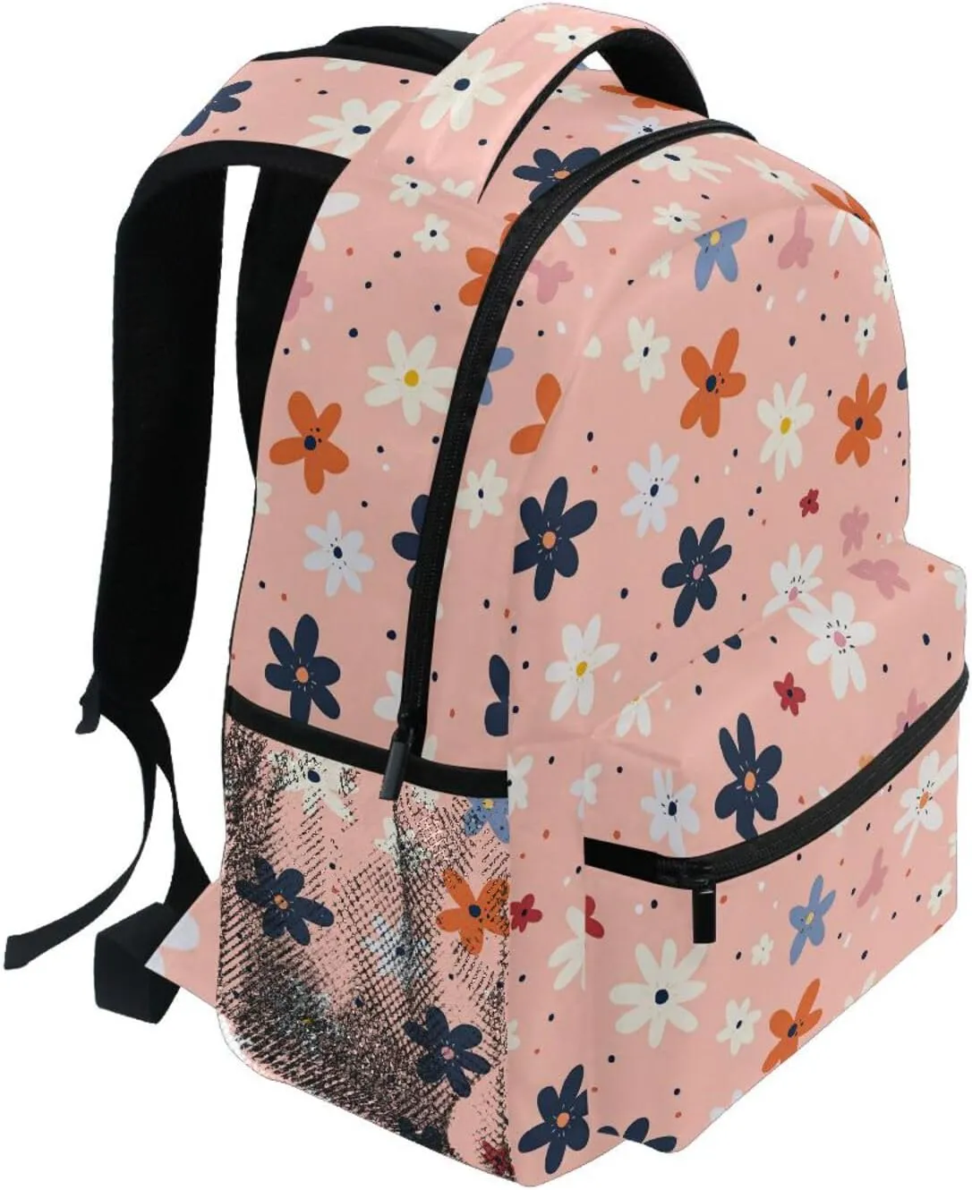 Laptop Backpack for Teenager Waterproof Travel Laptop Backpack with Chest Strap Gift Men & Women Parents' Day Beautiful Flowers