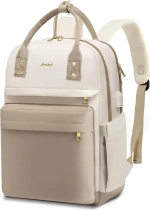 Laptop Backpack for Women Bag - College Bookbag Business Computer Backpack 15.6 inch Waterproof Work Travel Backpack with USB Charger Anti-theft Casual Cute Backpacks for Nurse Teacher Gift