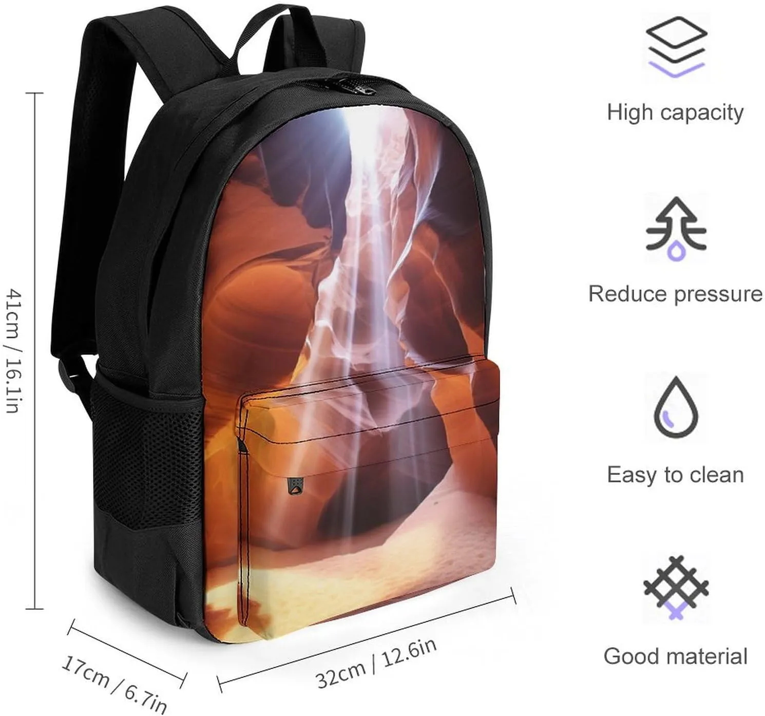Laptop Backpack for Women Men Daypack Antelope Canyon Backpacks Computer Bag Travel Laptop Bag Casual Work Bag