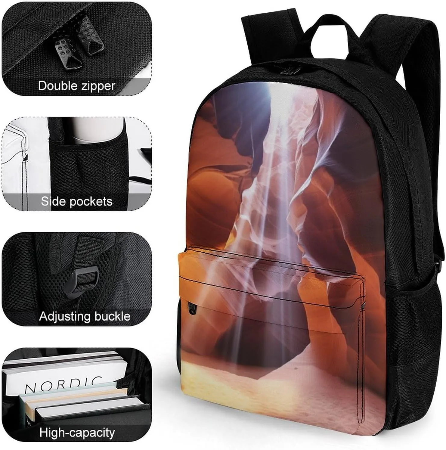 Laptop Backpack for Women Men Daypack Antelope Canyon Backpacks Computer Bag Travel Laptop Bag Casual Work Bag