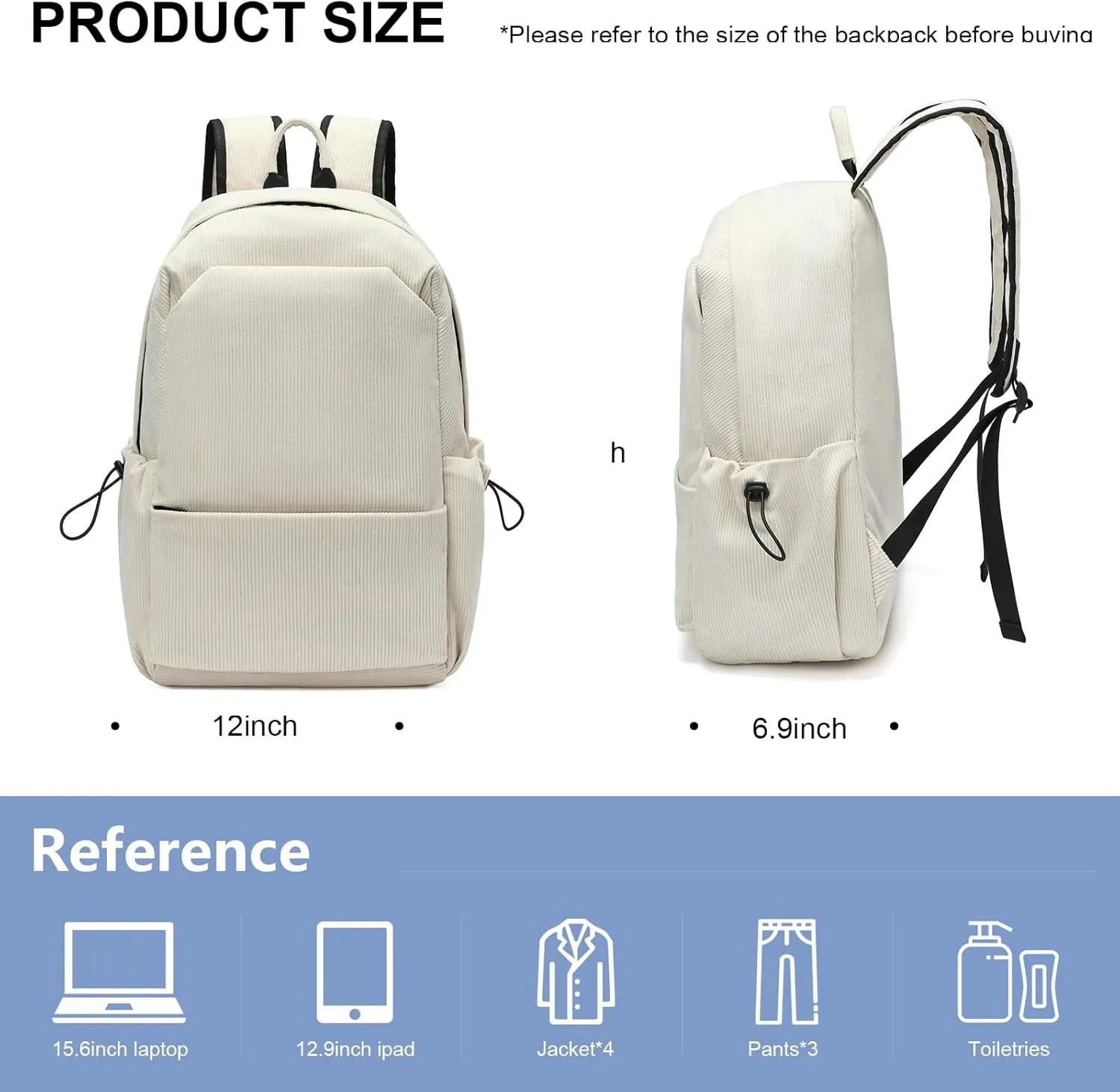 Laptop Backpack for Work, College, Travel, Daily Backpacks for Men Women, Sport Rucksack Computer Bag Fits 15.6 Inch Notebook
