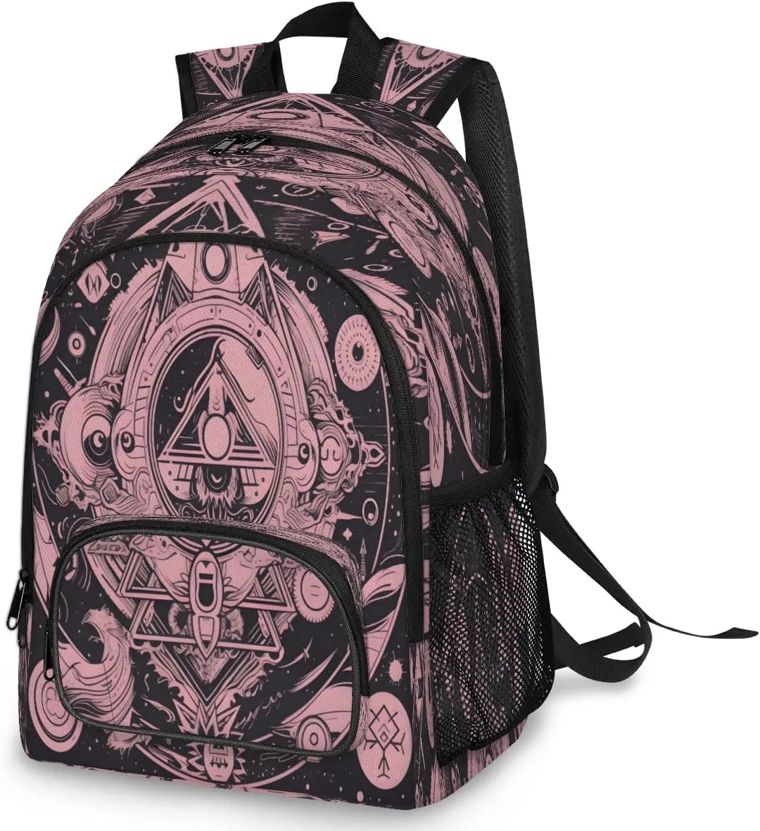 Large Backpack for Women, Magic Circle Travel Backpack Carry On Backpack Waterproof Backpack Sacred Geometry Book Bags With Chest Strap for Women Men