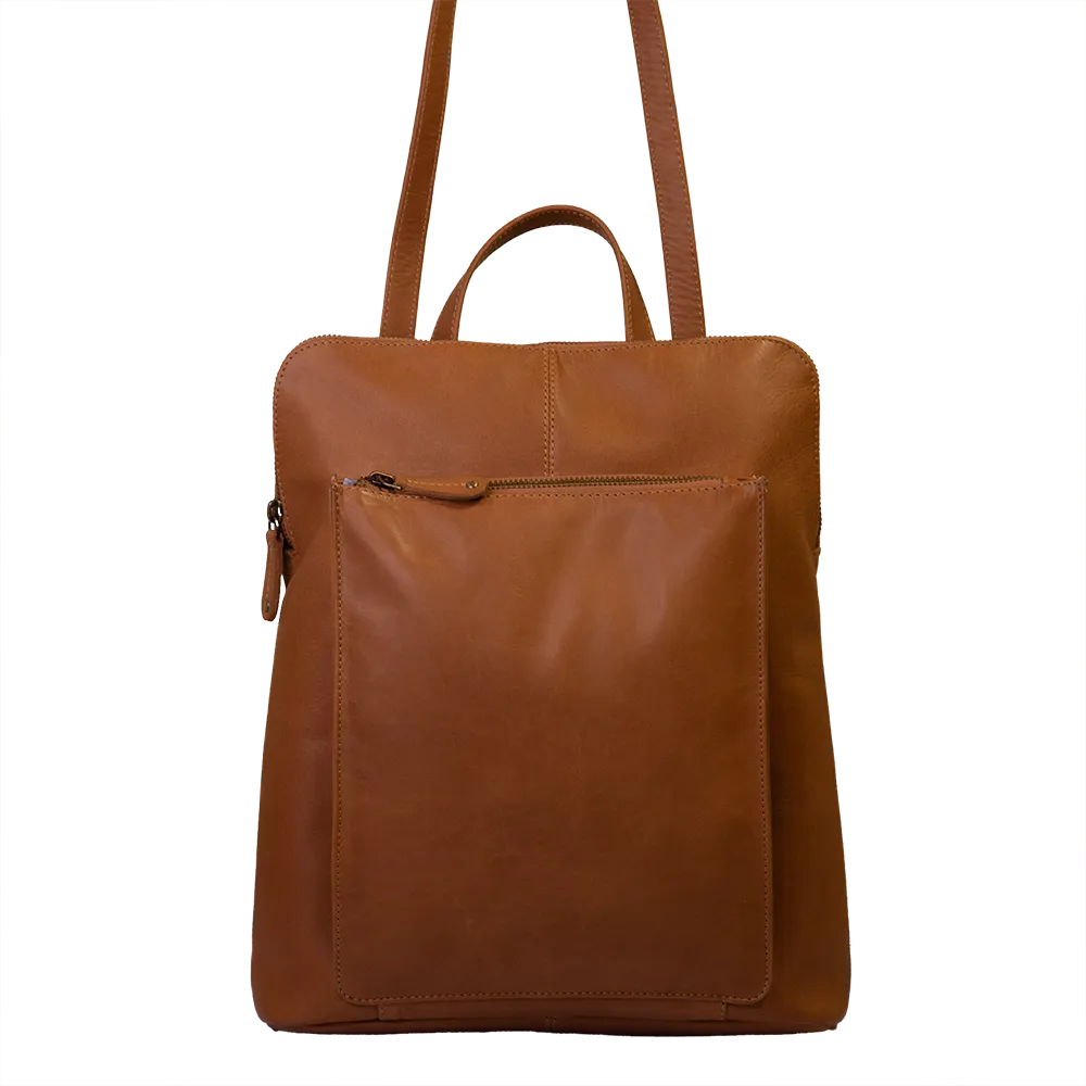 Large Backpack/ Shoulder Bag - 'Winchester' - (New England Buff Leather)
