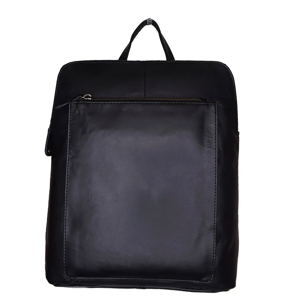 Large Backpack/ Shoulder Bag - 'Winchester' - (New England Buff Leather)
