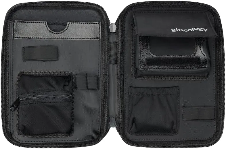 Large Diabetes Travel Case Hard Shell, Organizer for Glucose Monitor, Insulin Pen, BGL Strips, Syringe, Needles & Diabetic Supplies, Premium & Durable with Extra Compartment, Blue