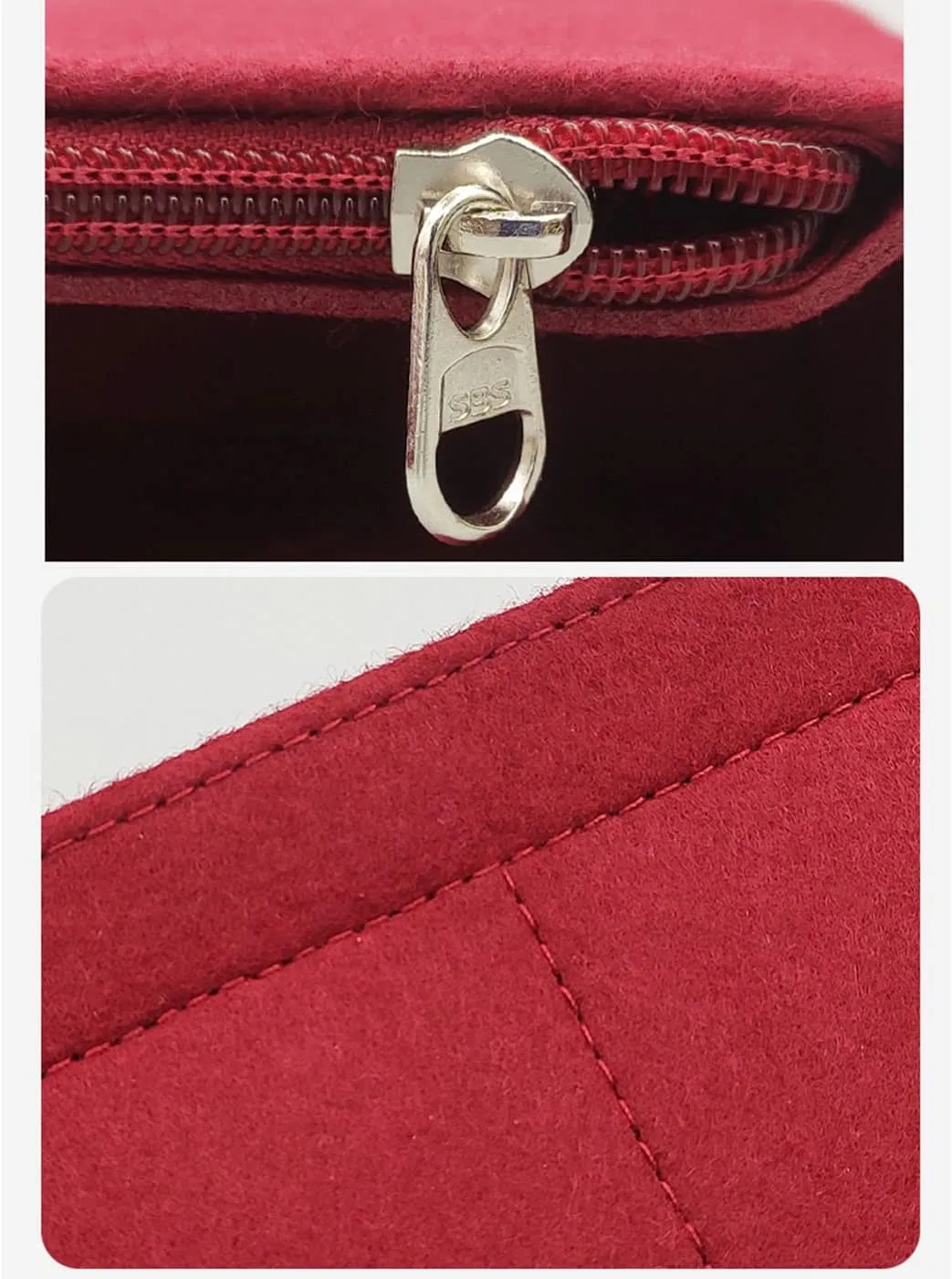 Lckaey Felt Purse Organizer Insert for backpack insert organizer 2074claret-S