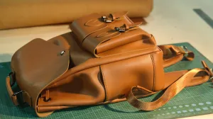 Leather Backpack 15.6/18 inch Laptop Backpack School College Backpack Satchel Bookbag Travel Business Backpack