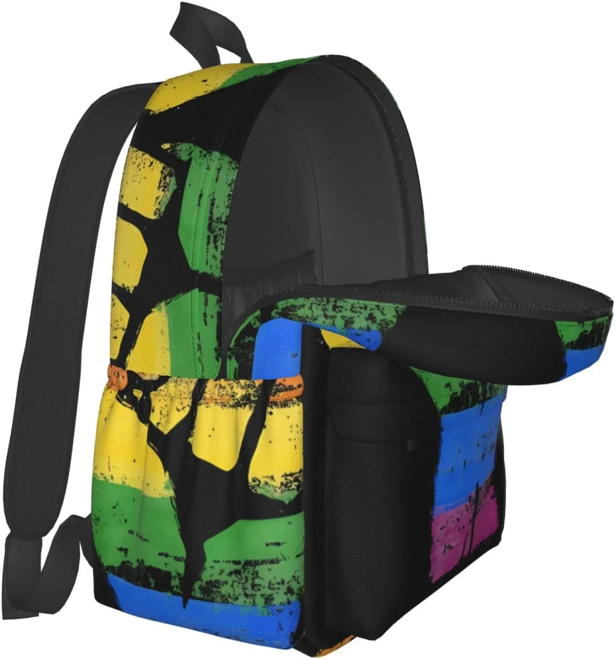 LGBT Rainbow Gay Pride Make A Fist Raise Your Hand 17 Inch Casual Backpack Laptop Backpacks Travel Back Pack Large Camping Rucksack Hiking Daypack Lightweight Double Shoulder Bag